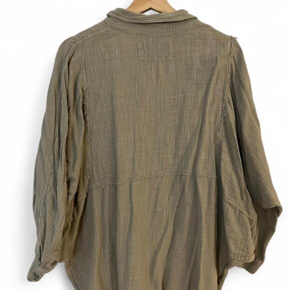 Free People sage green button down - Picture 2 of 2